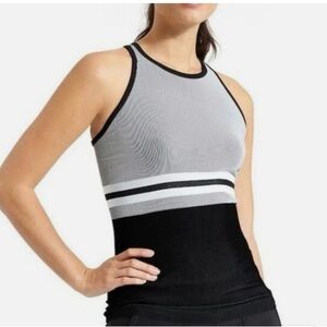ATHLETA Woman’s Black & White RENEW RACERBACK TANK Sz Medium